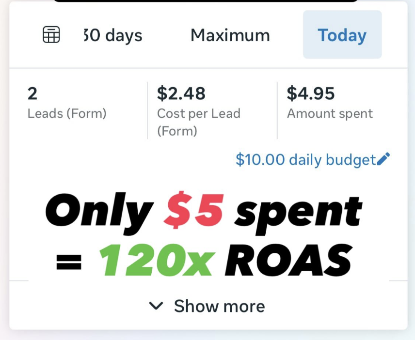 Client campaign result 3