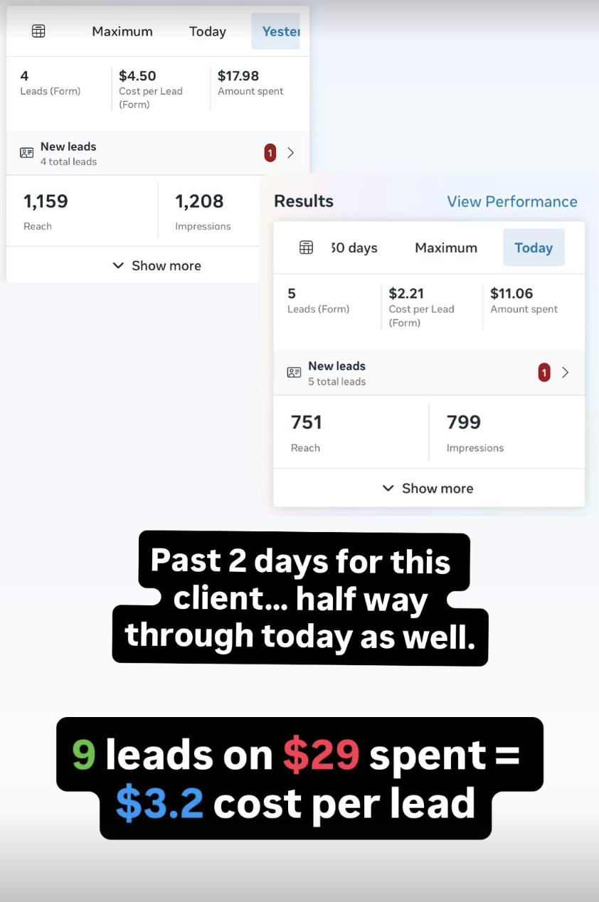 Client campaign result 8